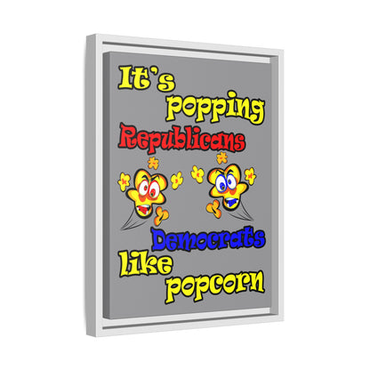 popping like popcorn - framed canvas art (grey)
