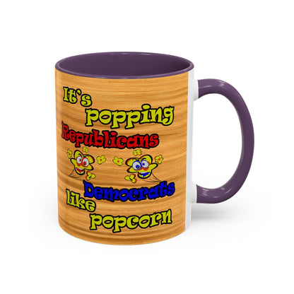 popping like popcorn - Accent Mug (butterscotch wood finish)