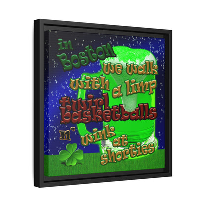 celtics logo - framed canvas art ('snoops' background)