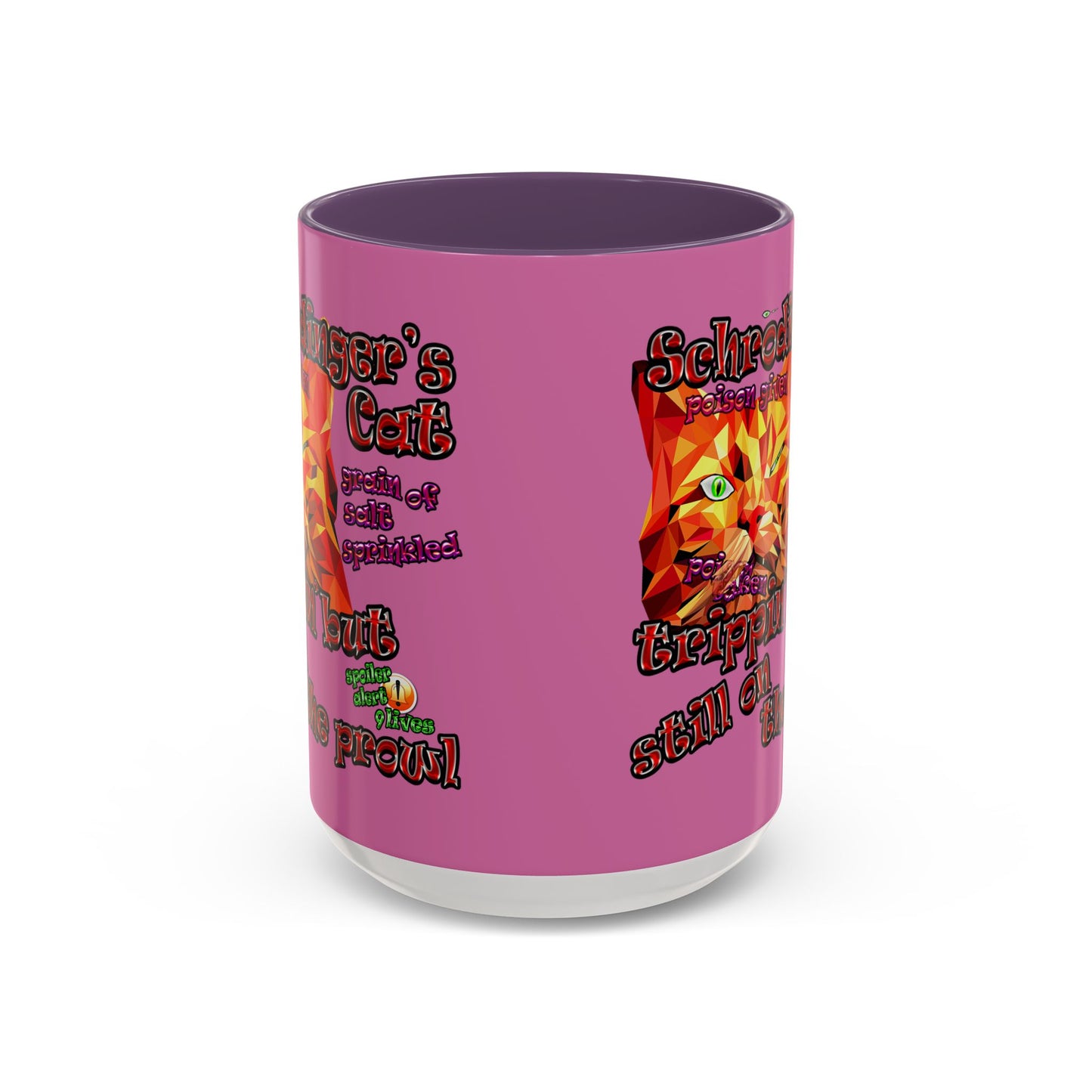 schrodinger's cat - Accent Mug (light pink)
