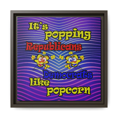popping like popcorn - framed canvas art (purple wave)