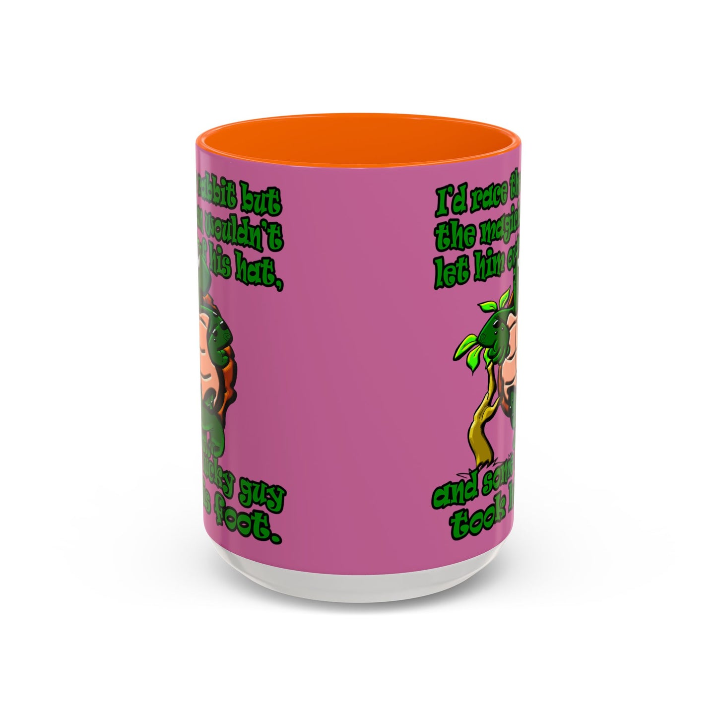 turtle race - Accent Mug (light pink)