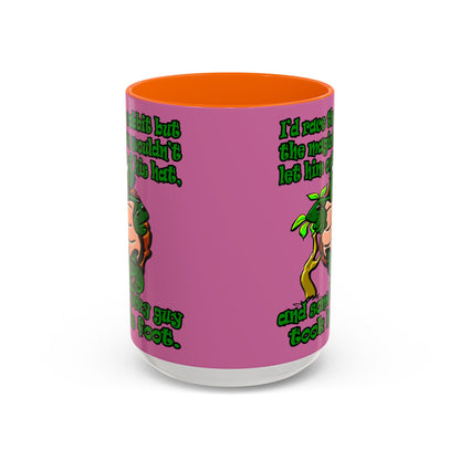 turtle race - Accent Mug (light pink)