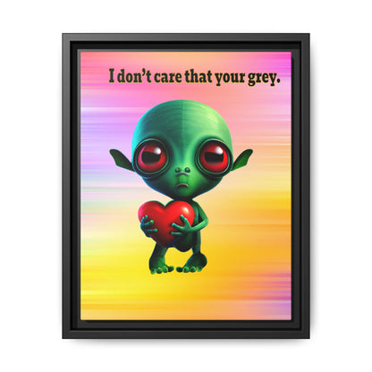 I don't care that your grey - framed canvas art (color blur)