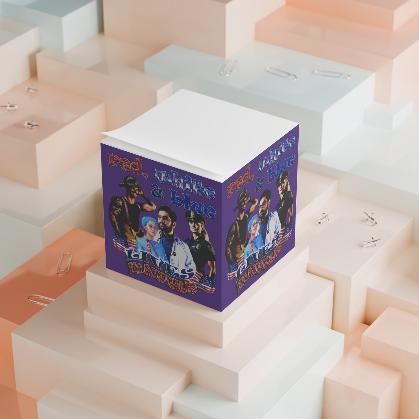 rw&b lives matter - note cube (purple)