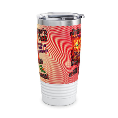 schrodinger's cat - Ringneck Tumbler, 20oz (yellow-orange wave)