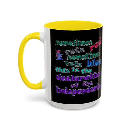 declaration of the independents - Accent Mug (black)
