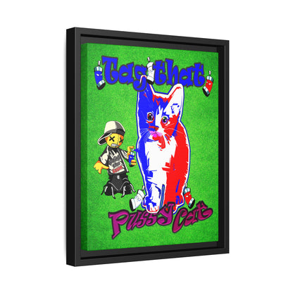 tag that - framed canvas art (green turf)
