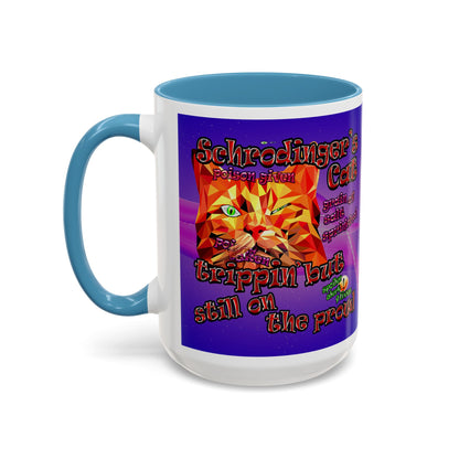 schrodinger's cat - Accent Mug (purple-pink wave)