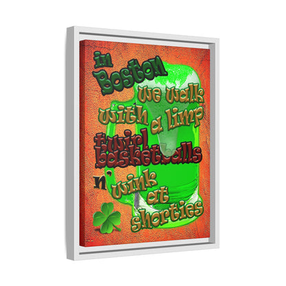 celtics logo - framed canvas art (burnt orange)