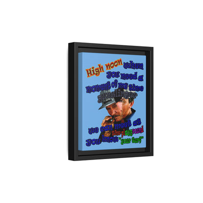 high noon - framed canvas art (light blue)