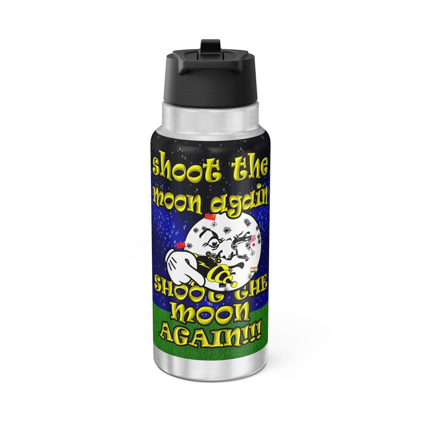 shoot the moon again - Gator Tumbler, 32oz  ('snoops' background)