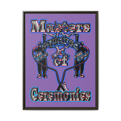 em cee squared - framed canvas art (light purple)