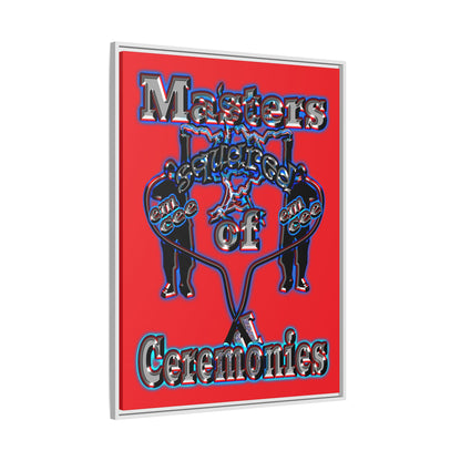 em cee squared - framed canvas art (red)