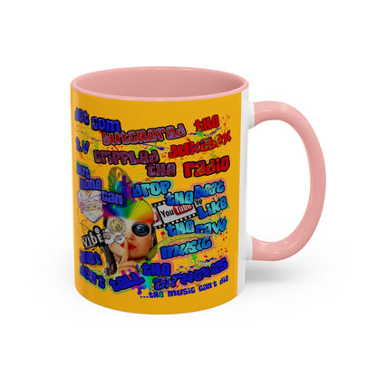 drop the beat - Accent Mug (yellow)