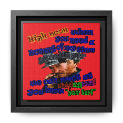 high noon - framed canvas art (red)