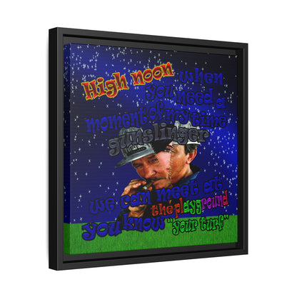high noon - framed canvas art ('snoops' background)