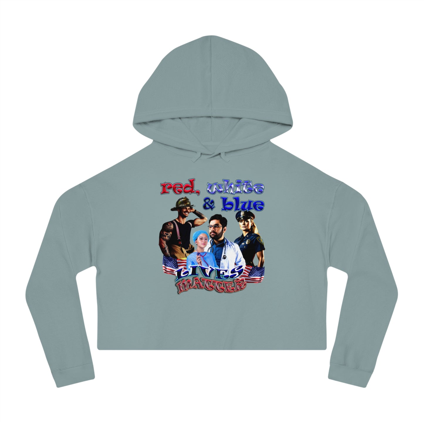 rw&b lives matter - Women’s Cropped Hooded Sweatshirt