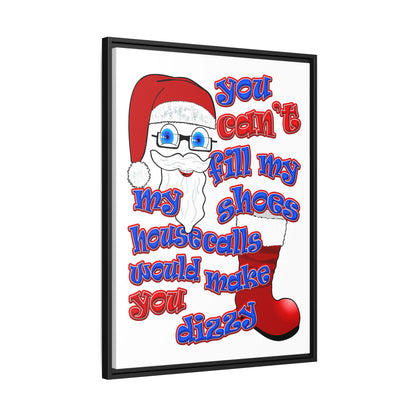 santa's shoes - framed canvas art (white)