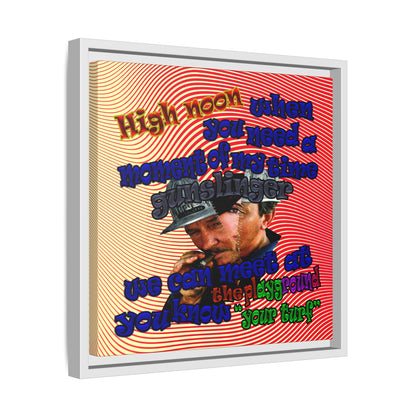 high noon - framed canvas art (yellow-orange wave)