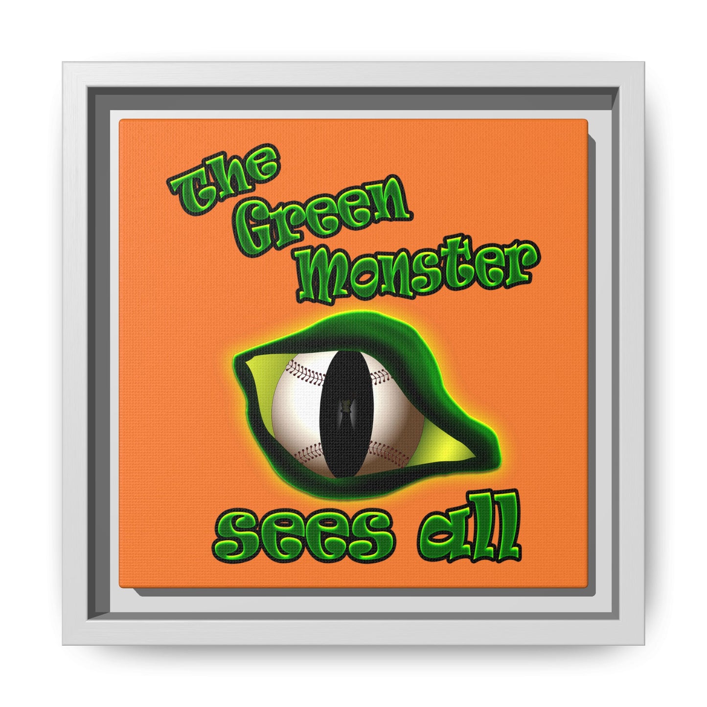 green monster - framed canvas art (crusta)