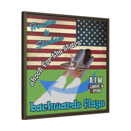 shoot for the stars - framed canvas art (green)