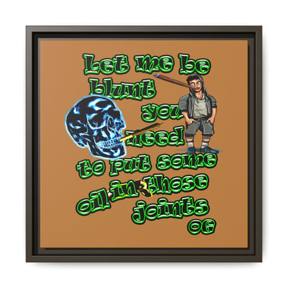 og - framed canvas art (light brown)