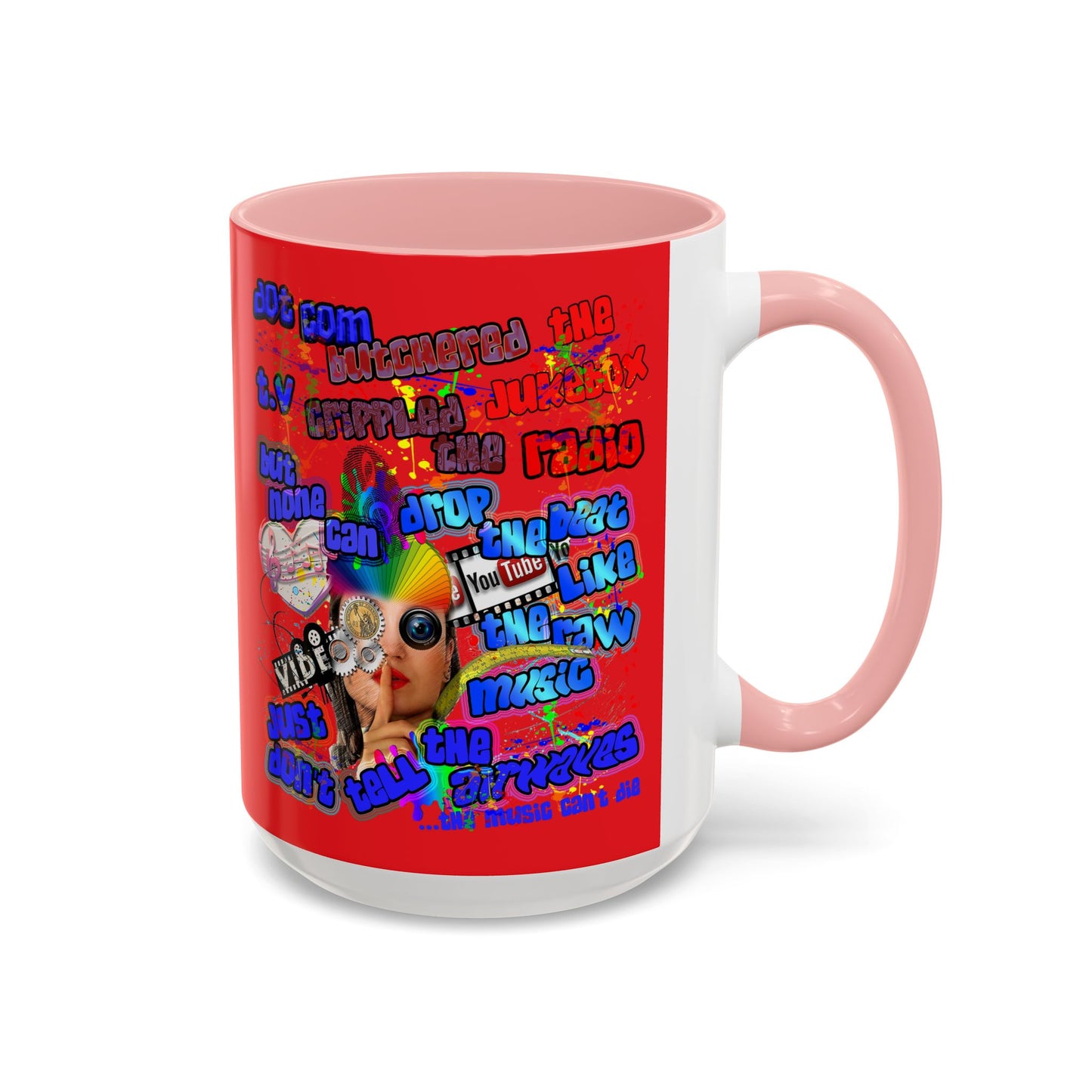 drop the beat - Accent Mug (yellow)