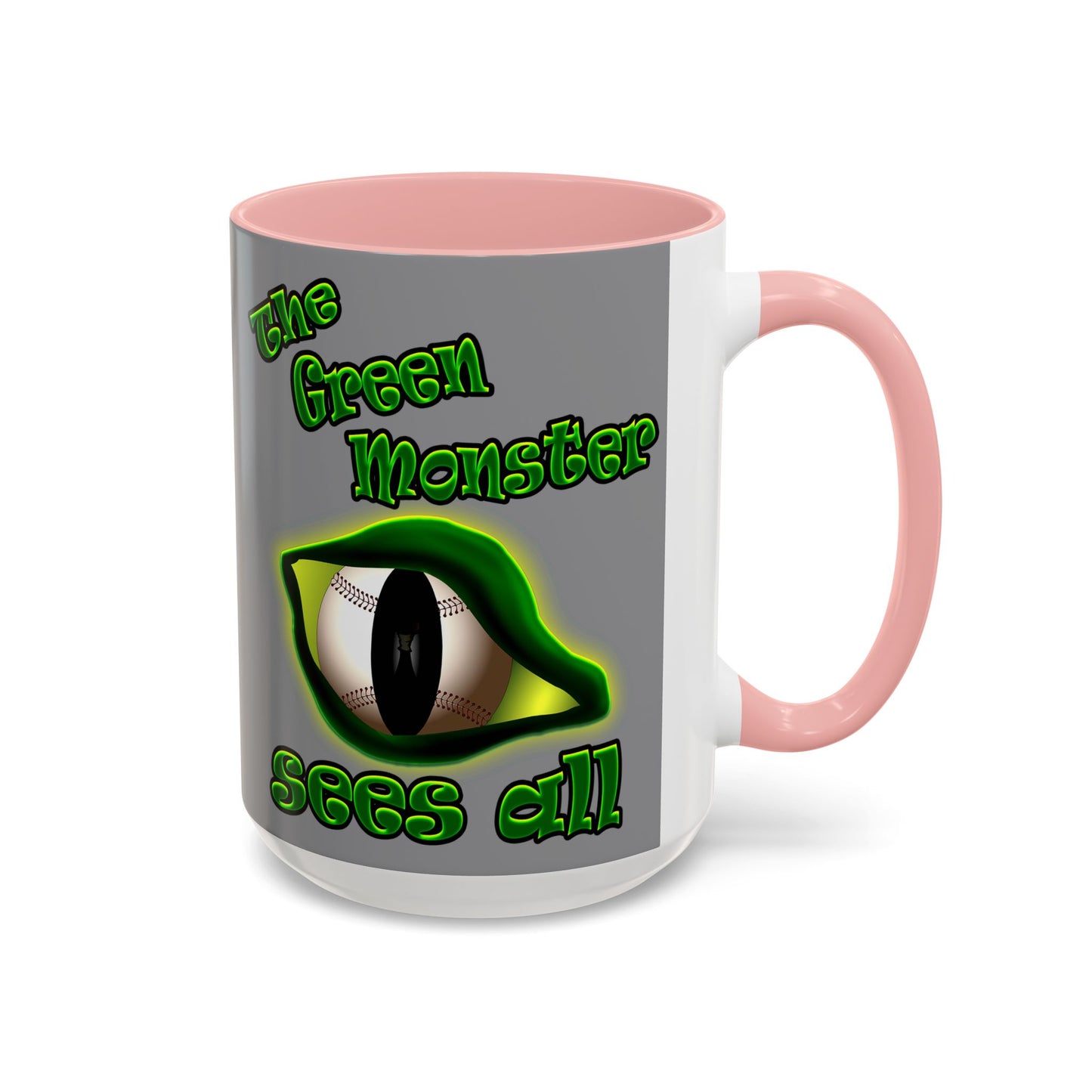 green monster - Accent Mug (grey)