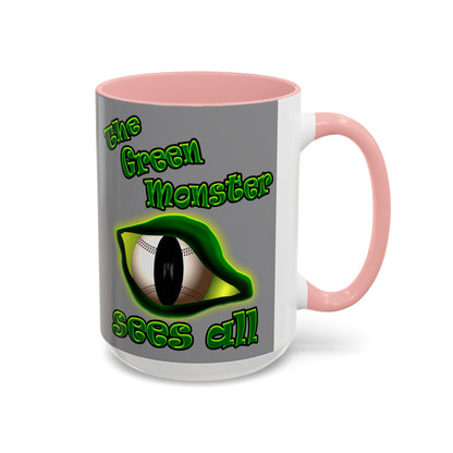 green monster - Accent Mug (grey)