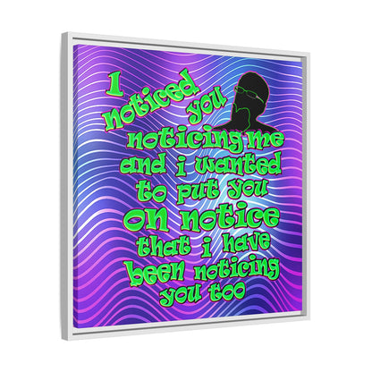 noticed you noticing - framed canvas art (purple wave)