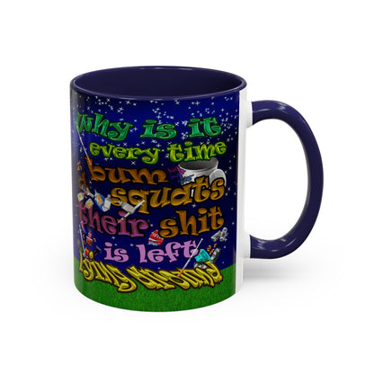 the bum's shit - Accent Mug ('snoops' background)