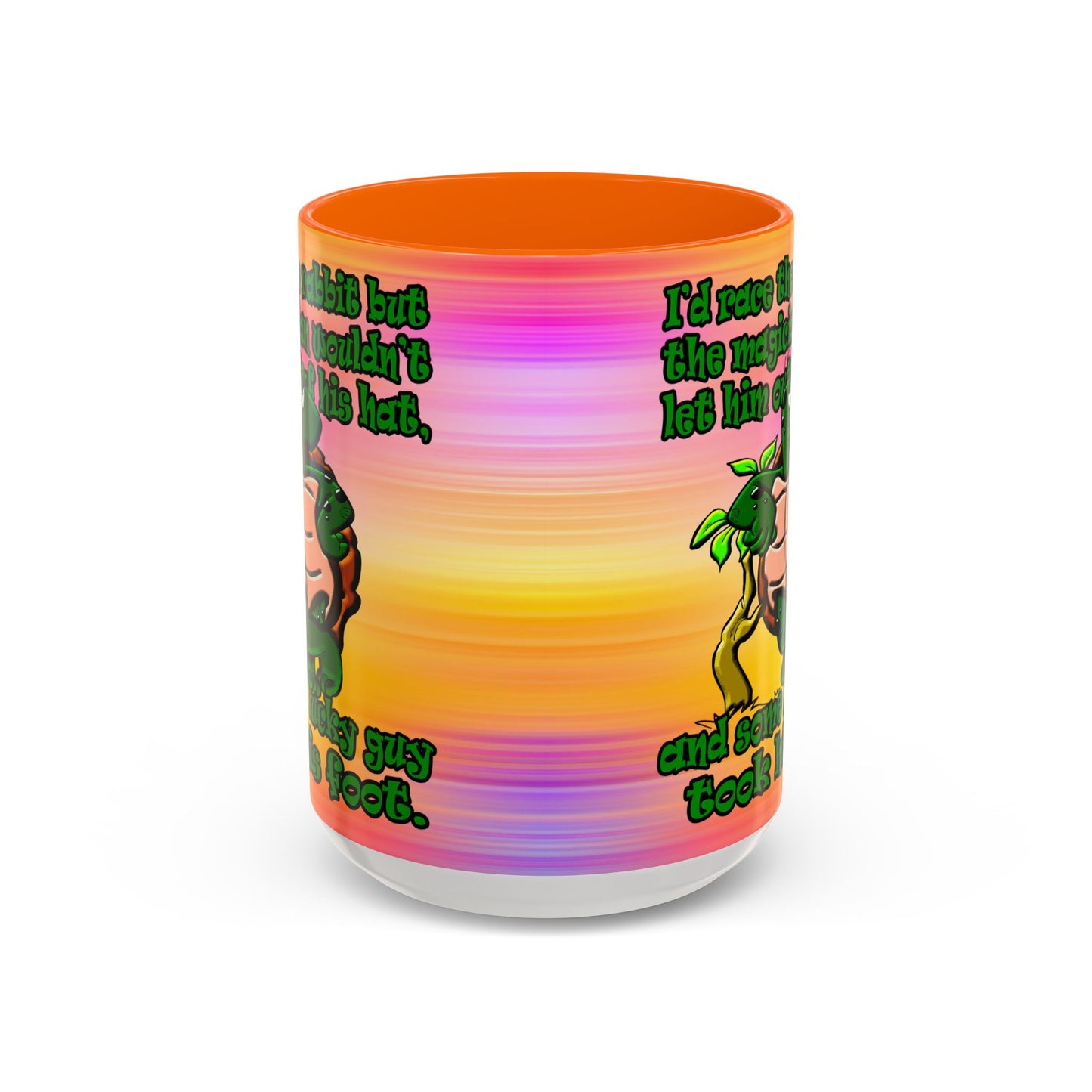 turtle race - Accent Mug (color blur)
