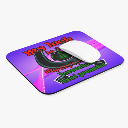 my luck - Mouse Pad (Rectangle) (purple-pink wave)