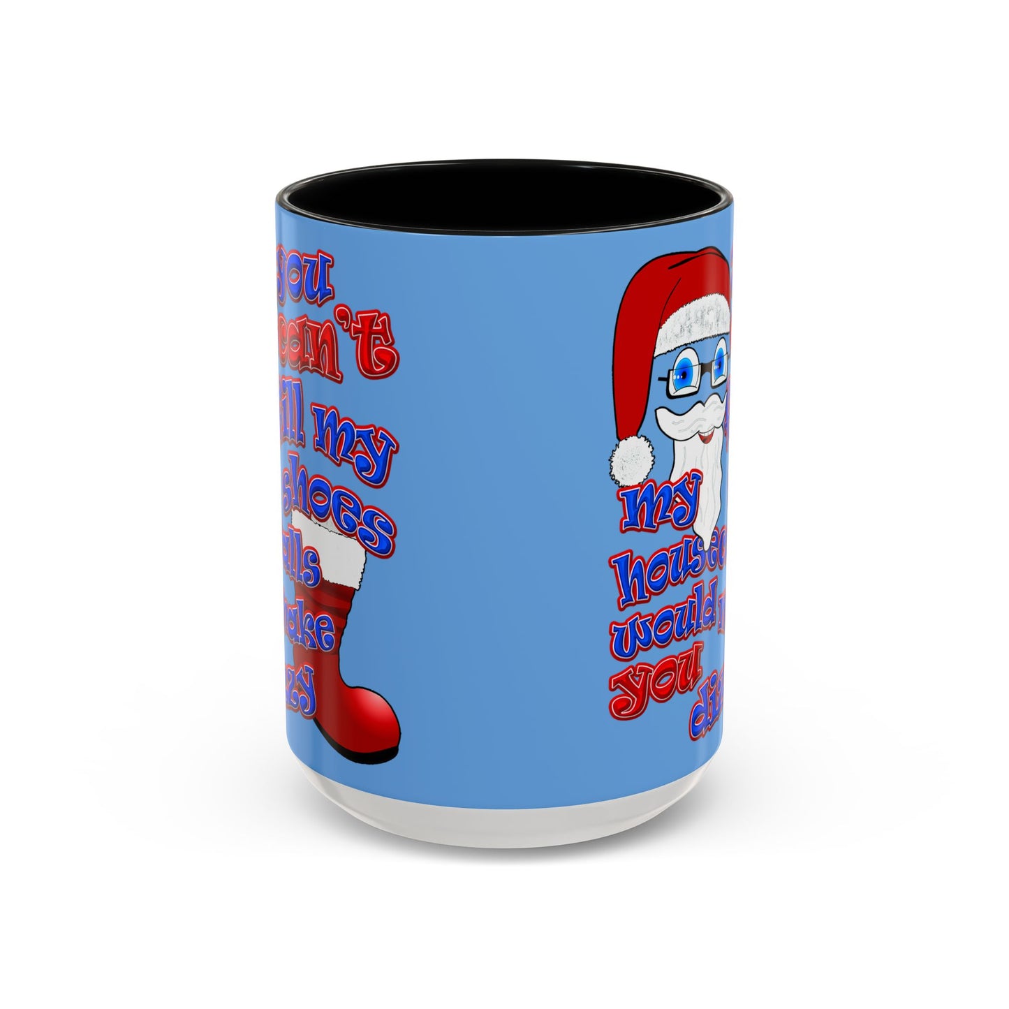 santa's shoes - Accent Mug (light blue)