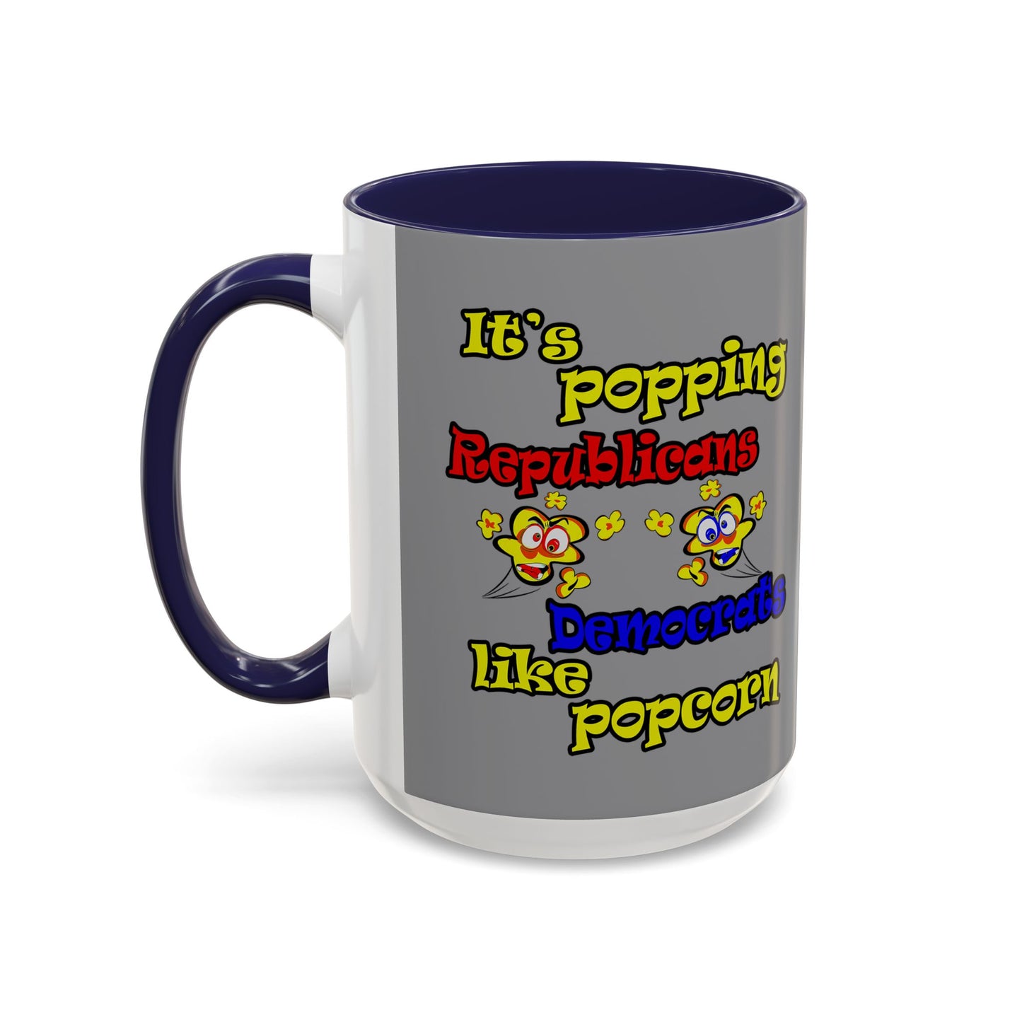popping like popcorn - Accent Mug (grey)