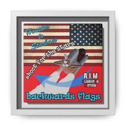 shoot for the stars - framed canvas art (red)