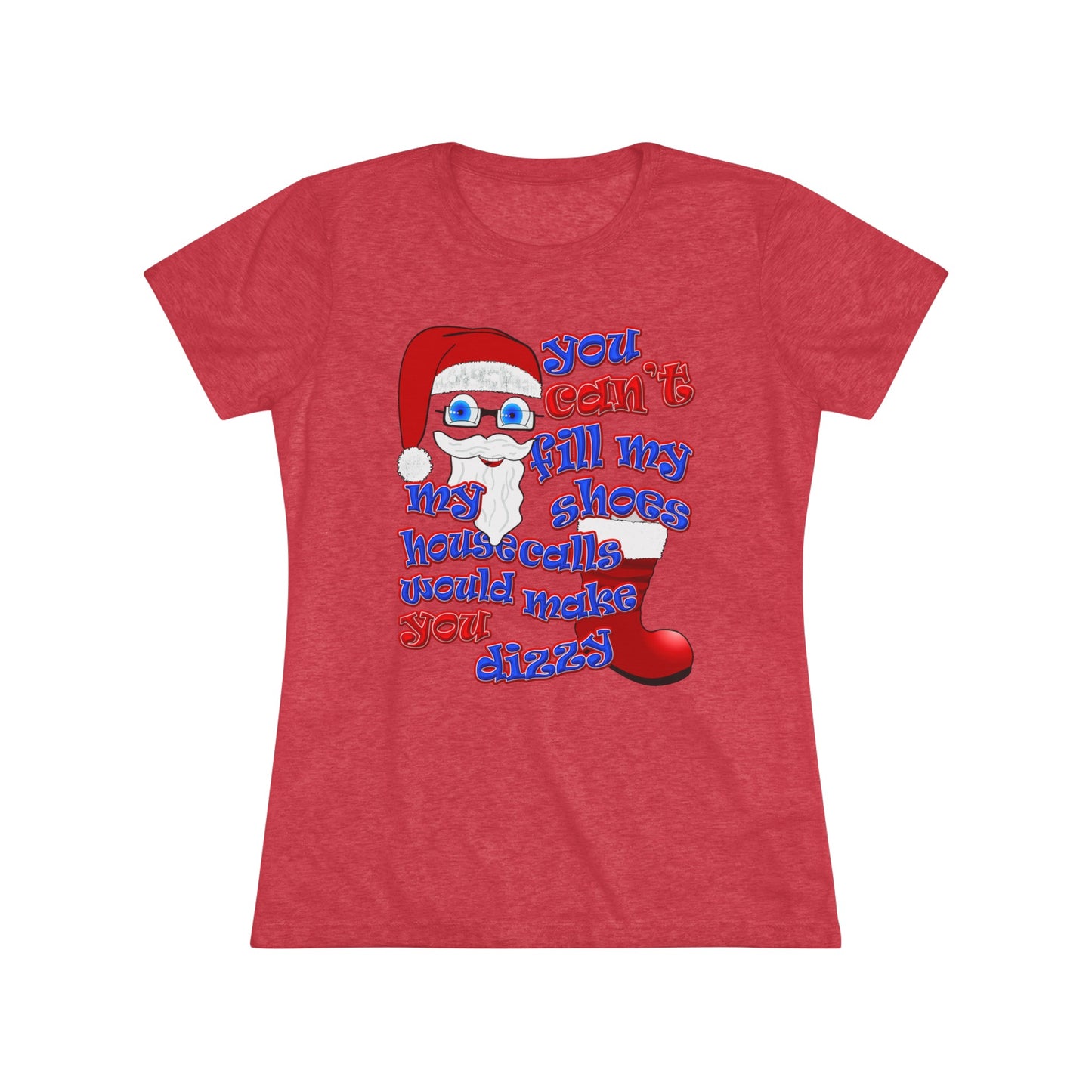 santa's shoes - Women's Triblend Tee