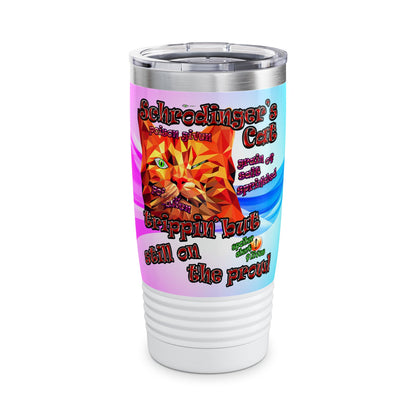 schrodinger's cat - Ringneck Tumbler, 20oz (light blue-pink wave)
