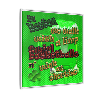 celtics logo - framed canvas art (logo green)