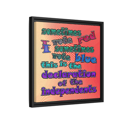 declaration of the independents - framed canvas art (yellow-orange wave)