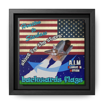 shoot for the stars - framed canvas art ('snoops' background)