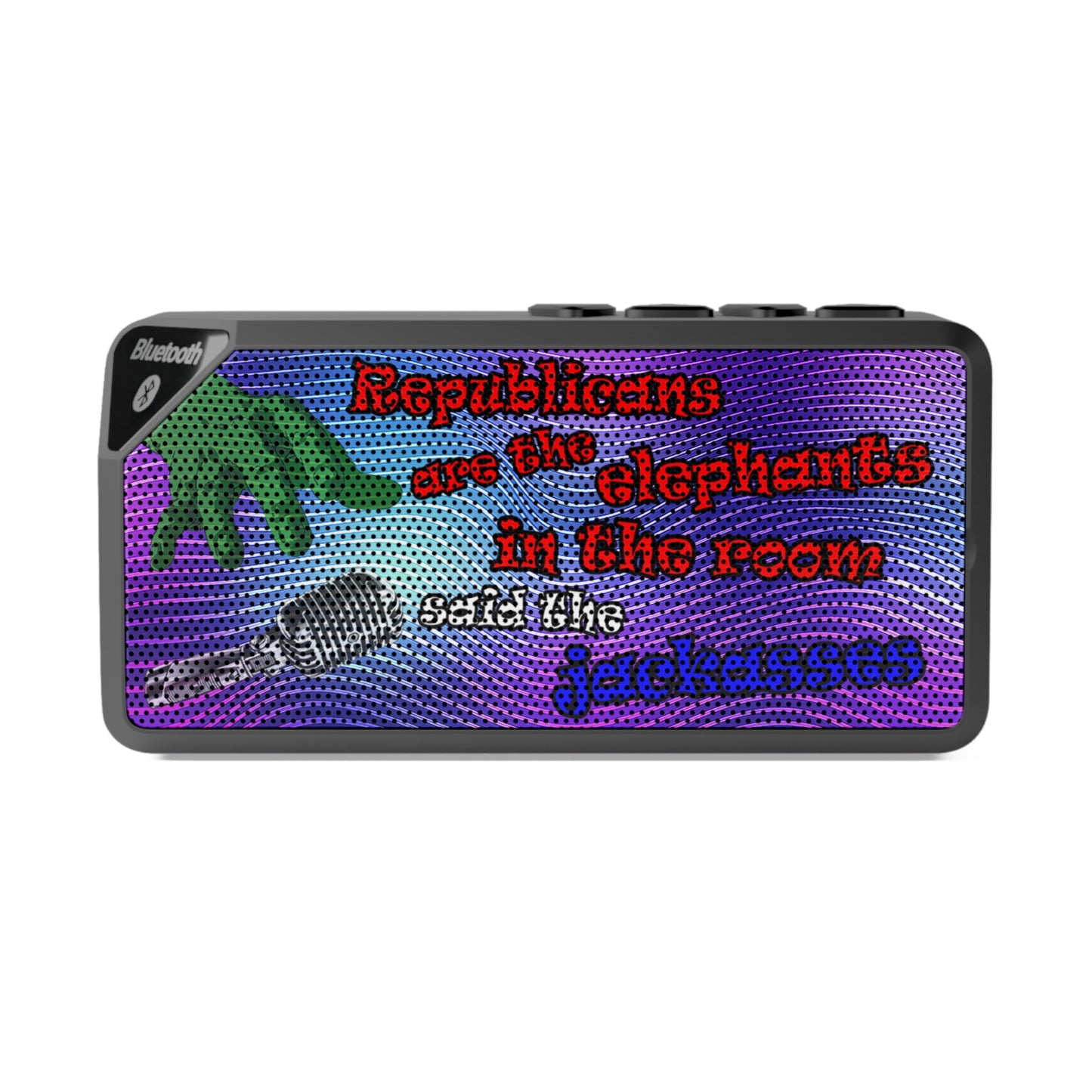 donkeys and elephants - Jabba Bluetooth Speaker (purple wave)