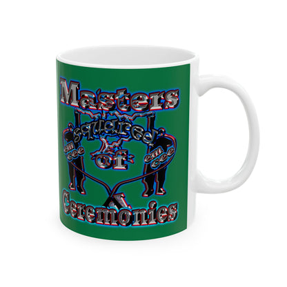 em cee squared - White Mug (dark green)