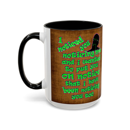 noticed you noticing - Accent Mug (brown papyrus)