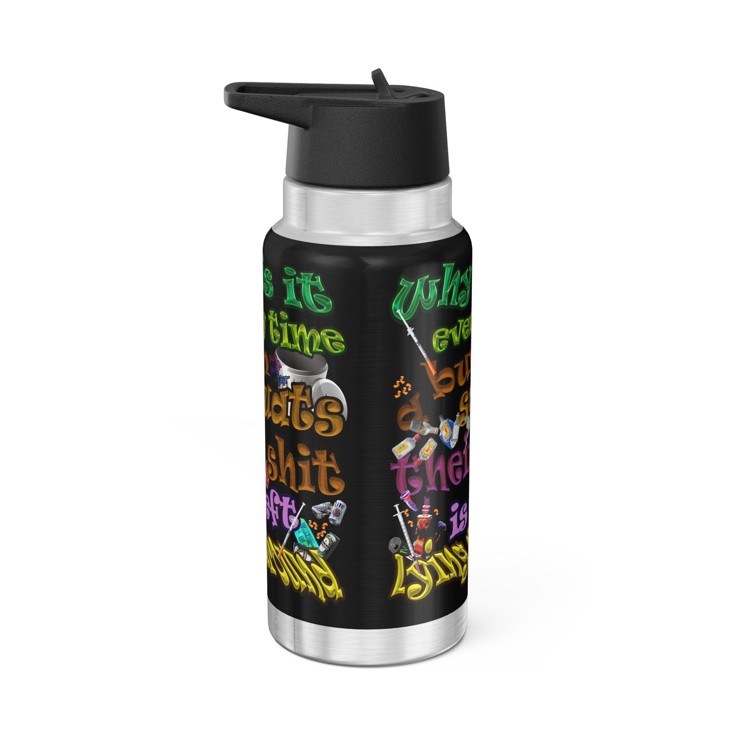 the bum's shit - Gator Tumbler, 32oz (black)
