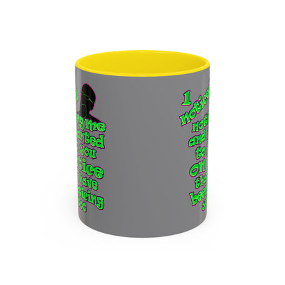 noticed you noticing - Accent Mug (grey)