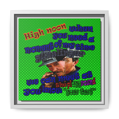 high noon - framed canvas art (logo green)