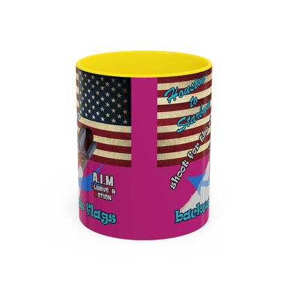 shoot for the stars - Accent Mug (pink)
