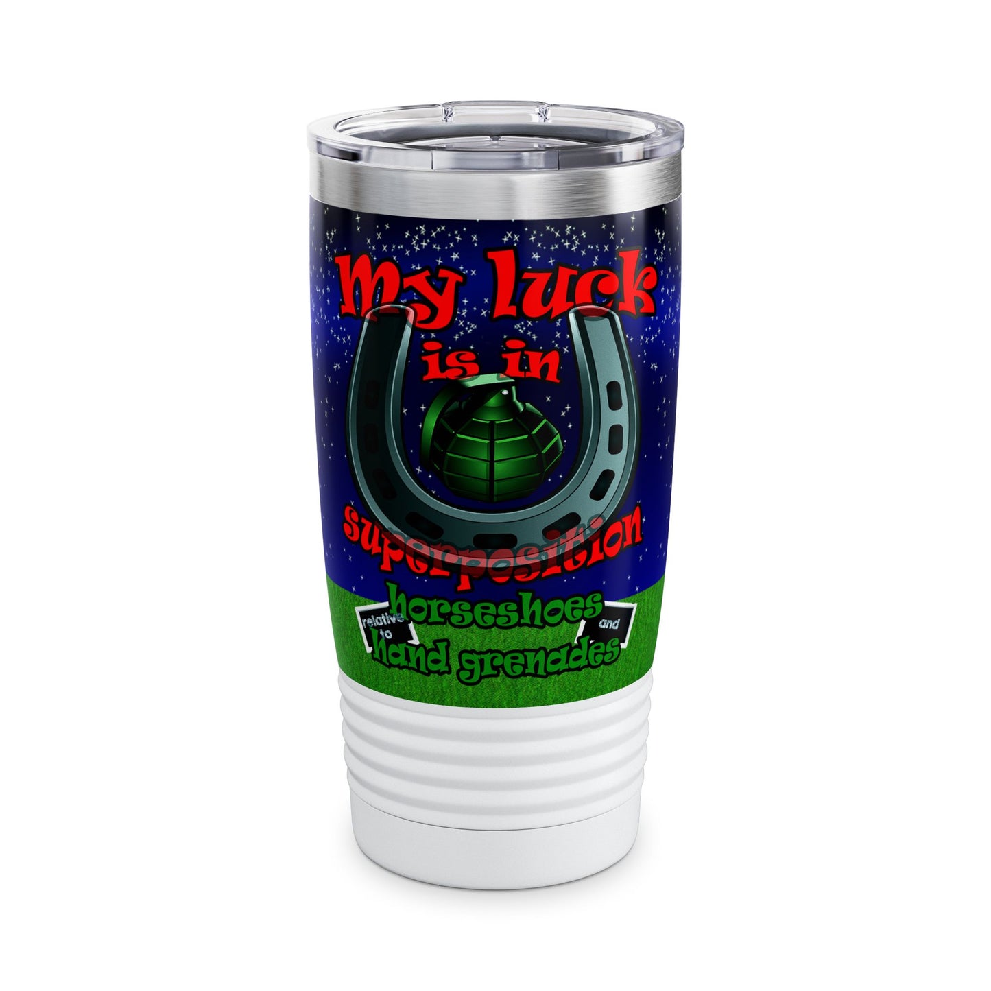 my luck - Ringneck Tumbler, 20oz ('snoops' background)